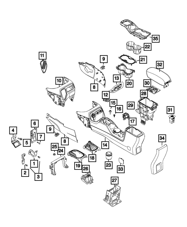 6UM55LXHAA - : Instrument Panel Bezel for Mopar Image