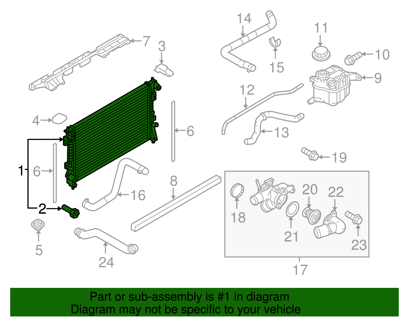2013-2019 Ford | Motorcraft™ Radiator | RAD-95 | Walls' Ford Parts