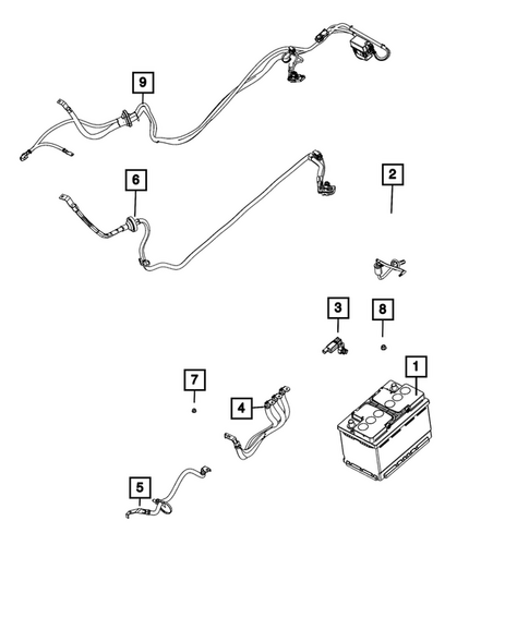 Battery, Battery Tray and Cables for 2025 Dodge Durango #3