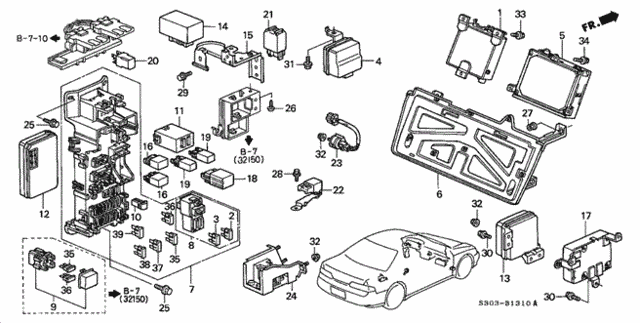 Control Unit - Cabin for 2000 Honda Prelude #0