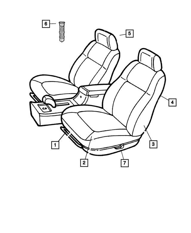 5093532AA - Interior Trim: Front Seat Cushion, Right &amp; Left for Mopar Image