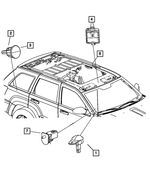 Lamps-Interior and Exterior for 2008 Jeep Grand Cherokee #2