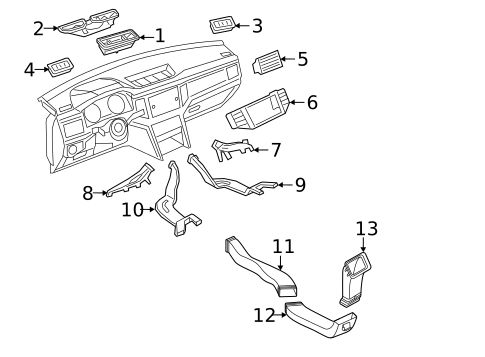 Ducts for 2020 Volkswagen Atlas Cross Sport #0