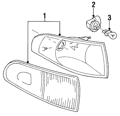 Park & Side Marker Lamps for 1995 Ford Mustang #0