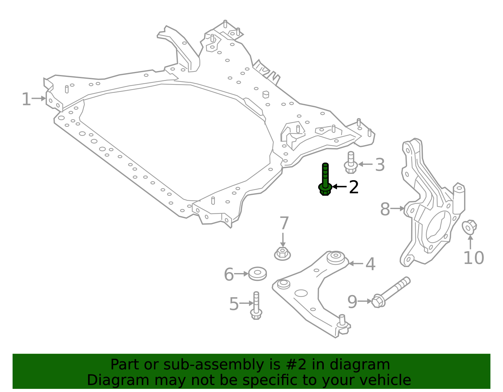 2015-2025 Nissan Suspension Cross-Member Bolt 54459-1HH1B | OEM Parts ...