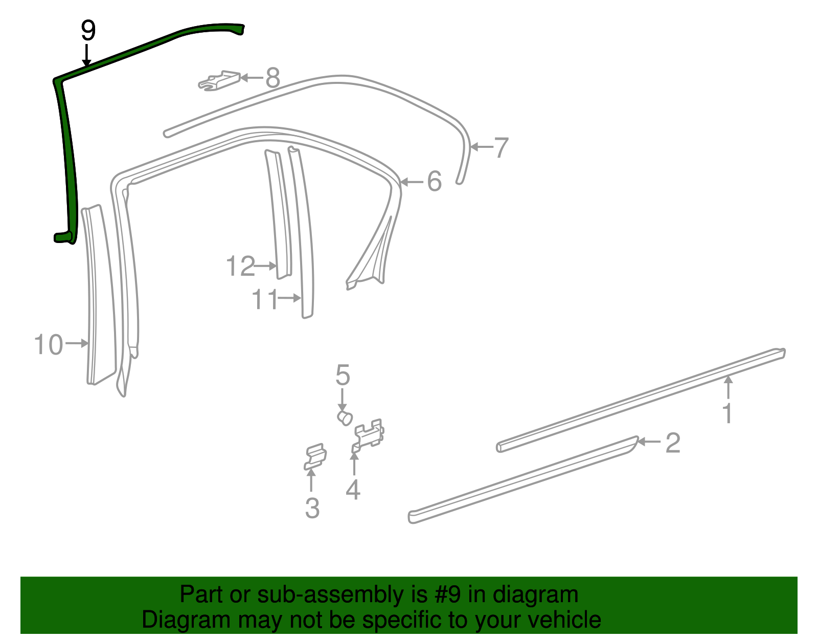 Cover Molding Sealer - BMW (51718174495)