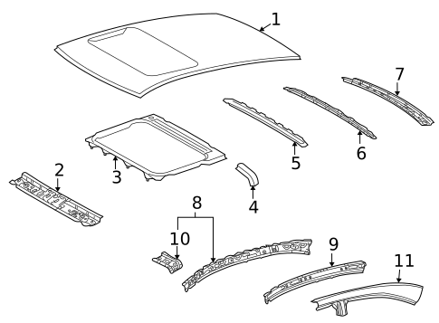 Roof & Components for 2010 Lexus HS250h #0