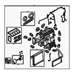 LR082154 - HVAC: AC &amp; Heater Assembly for Land Rover: Discovery, Range Rover, Range Rover Sport Image