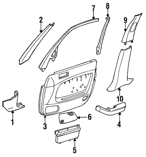Interior Trim for 1993 Acura Legend #0
