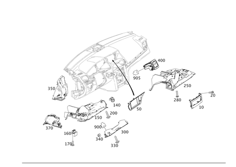 Detachable Components, Instrument Panel for 2016 Mercedes-Benz E550 #0