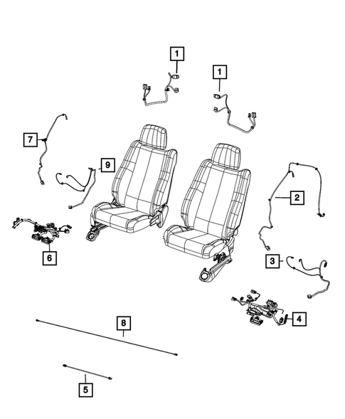 Wiring, Body and Accessories for 2021 Dodge Durango #1