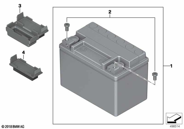 61218543864 - : Bracket For Battery for BMW-Motorrad Image
