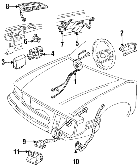 Air Bag Components for 1997 Oldsmobile Regency #0