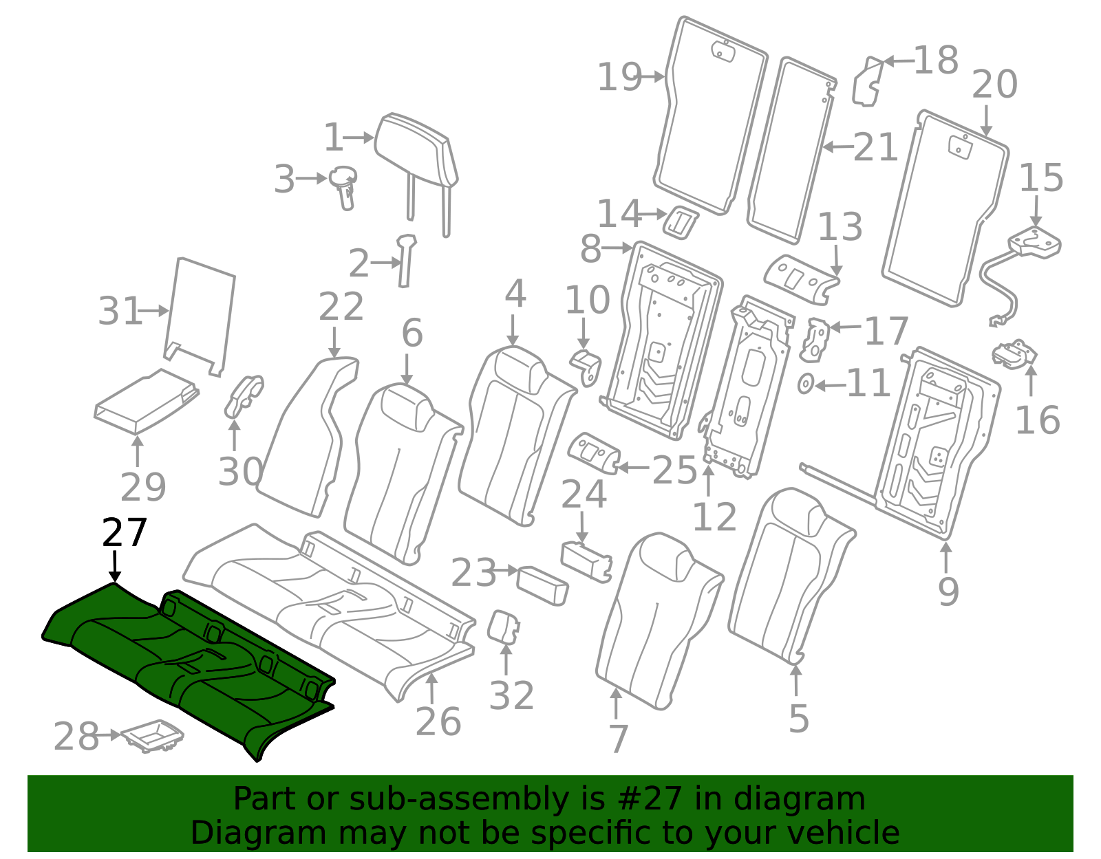 52-20-7-352-489 - Cushion Cover - 2014-2020 BMW | BMW Parts Exchange