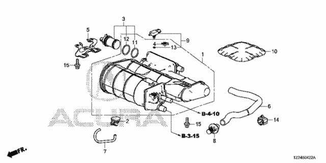 Canister (4WD) for 2015 Acura TLX #0