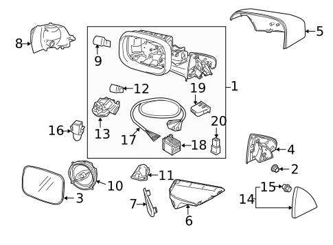 Outside Mirrors for 2009 Volvo XC90 #0
