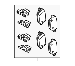 LR165293 - Brakes: 2008-2012 Land Rover LR2 - Brake Pads for Land Rover: LR2 Image
