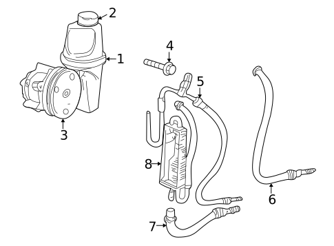 Pump & Hoses for 2011 Ram Dakota #0