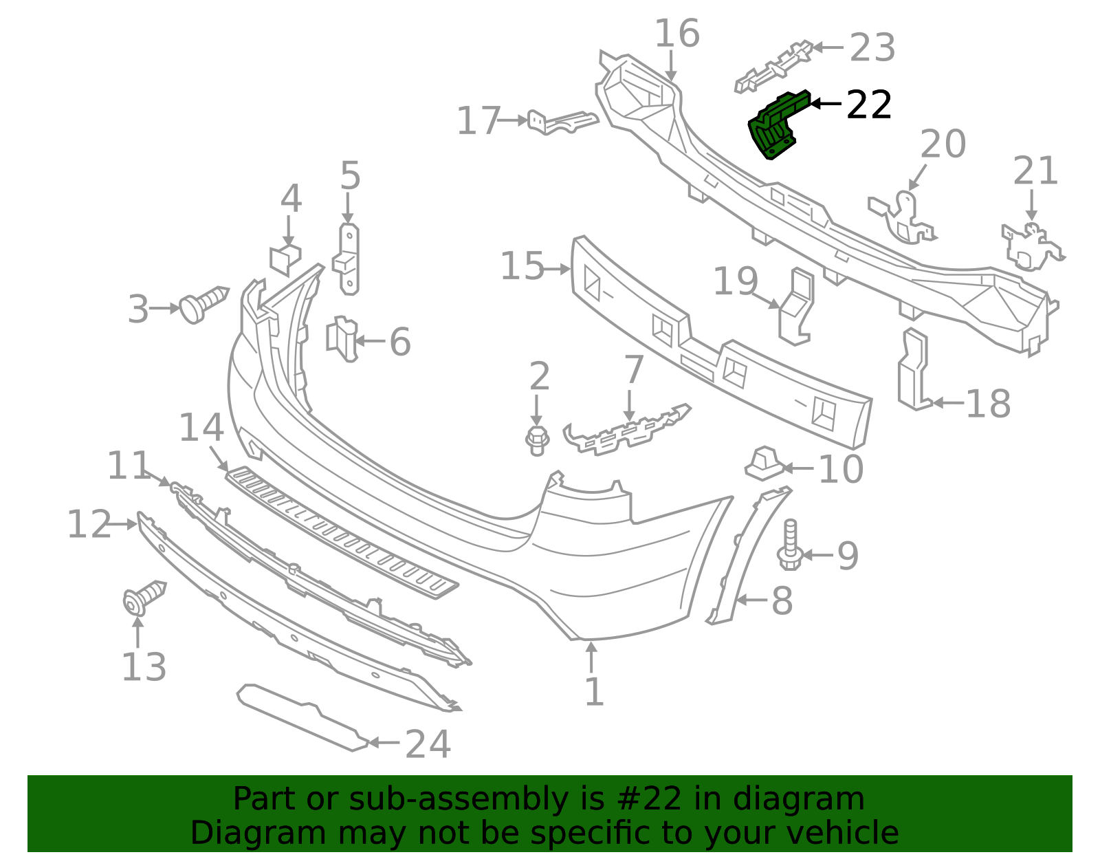 86671-1U200 - Bumper Bracket 2011-2013 Kia Sorento | Kia.Parts Store