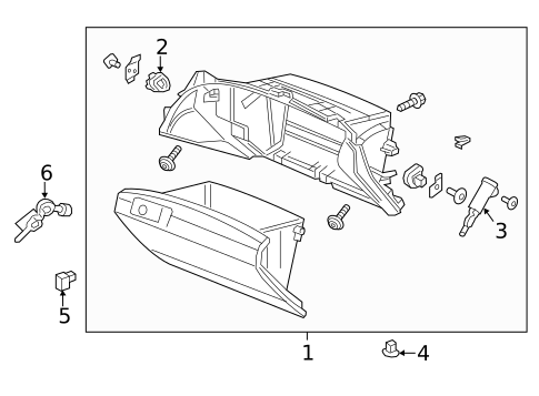 Glove Box for 2019 Acura ILX #0