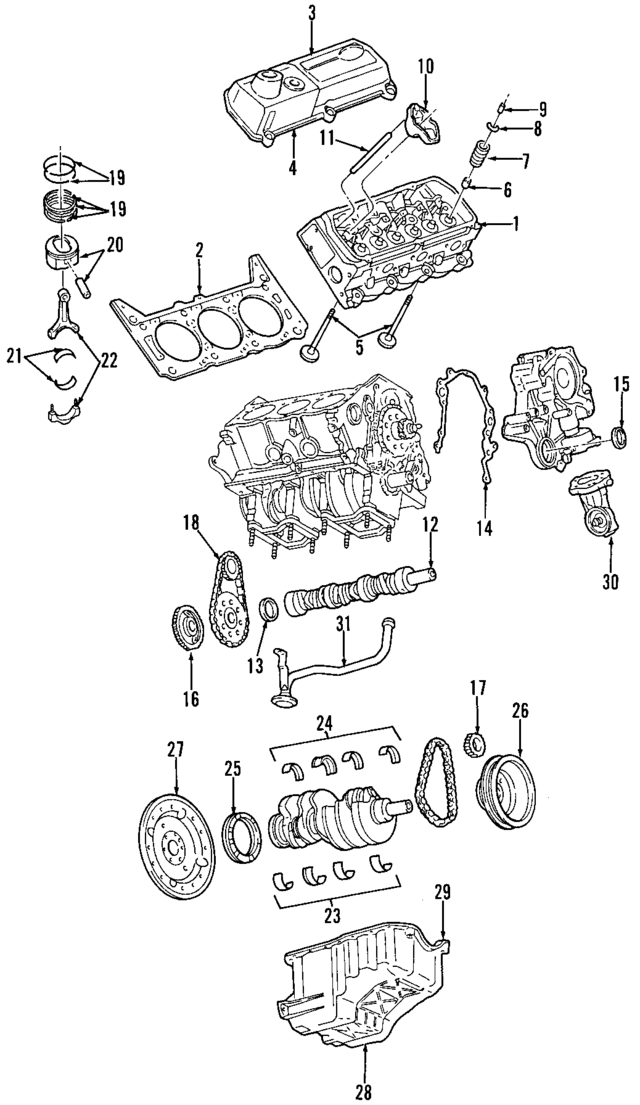 F75Z6049FA - Engine: Cylinder Head for Ford: E-150 Econoline, E-150 Econoline Club Wagon, E-250 Econoline, F-150, Windstar Image