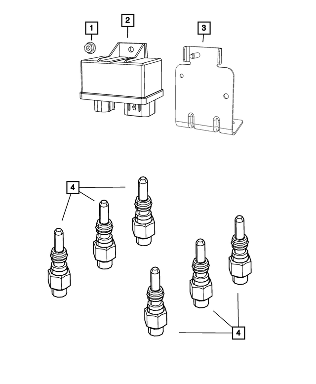 68164425AC - Electrical: Glow Plug Module Bracket for Mopar Image