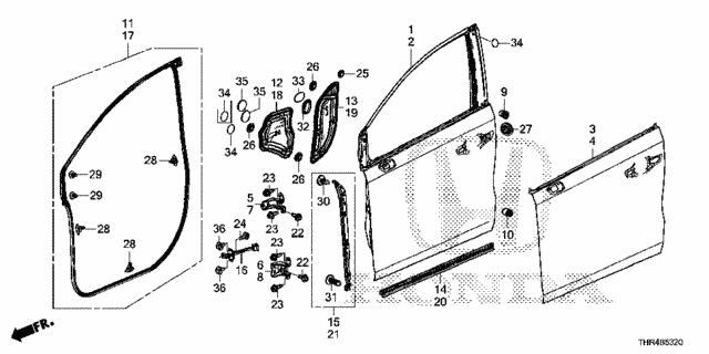 Front Door Panels for 2021 Honda Odyssey #0