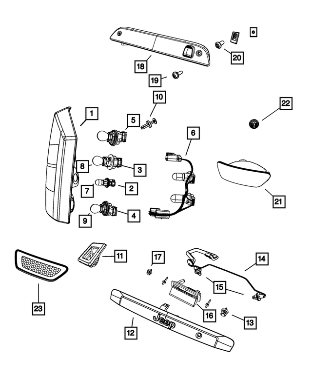 68036503AB - Electrical: Back-up Lamp Socket for Mopar Image