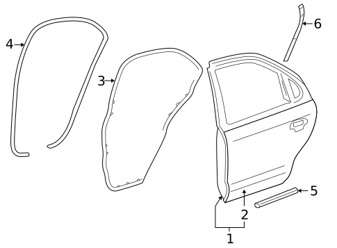 Door & Components for 2009 Mercury Sable #0