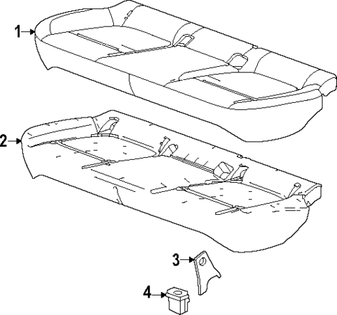 Rear Seat Components for 2025 Buick Encore GX #2