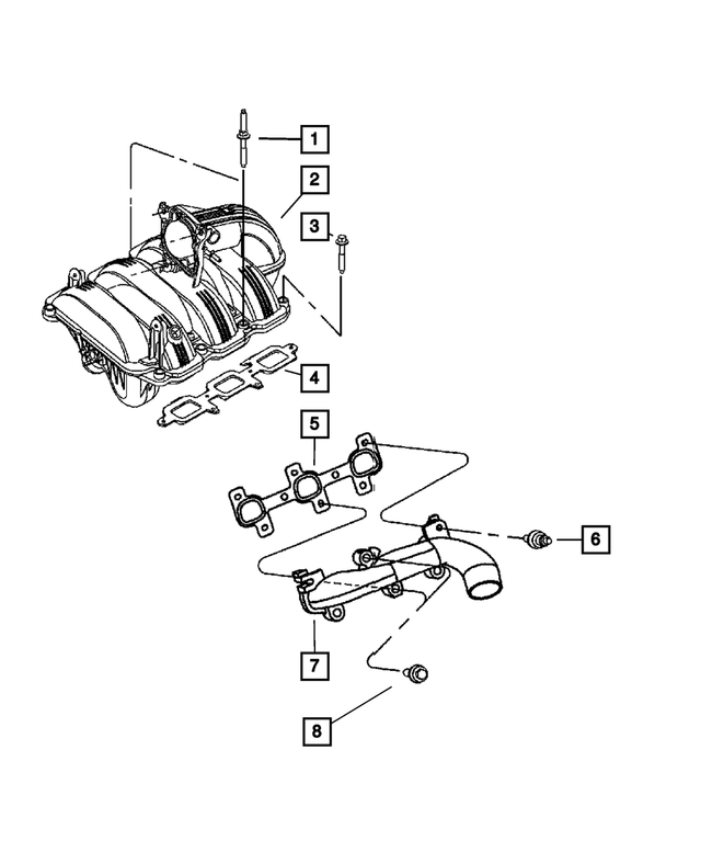 53032795AC - Engine 3.7L Six Cylinder [EKG]: Intake Manifold for Mopar Image