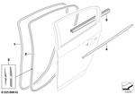 51347060245 - : Door Weatherstrip Rear for BMW Image