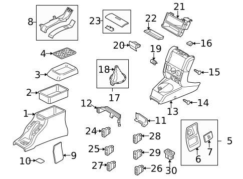 Center Console for 2005 Land Rover Freelander #0