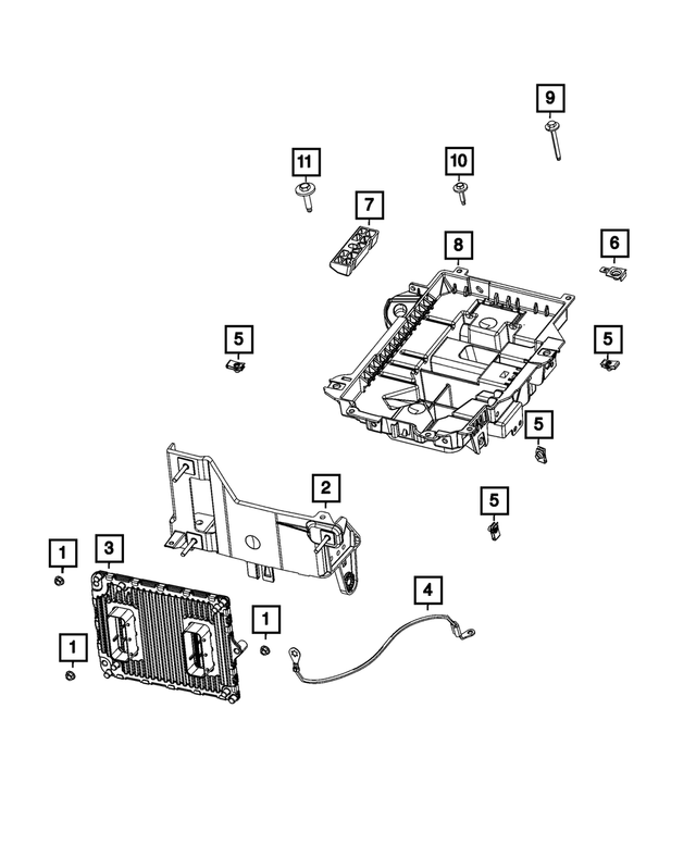 68328870AA - Electrical: Engine Control Module Bracket for Mopar Image