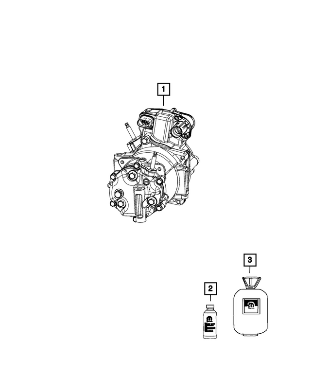 68563823AE - Air Conditioners and Heaters: Air Conditioning Compressor for Ram: 1500 Image