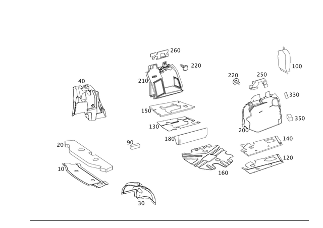 2126821741 - Trim: Dampening for Mercedes-Benz: E350, E63 AMG, E63 AMG S Image image