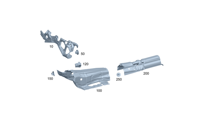 2236826805 - Instrument Panel/Center Console/Linings: Dampening, Firewall for Mercedes-Benz Image image