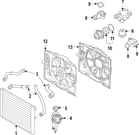 Water Pump for 2008 BMW M5 #1