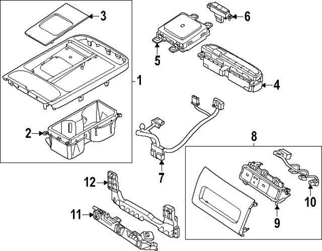 84670N9GA0NNB - : Cup Holder for Hyundai Image