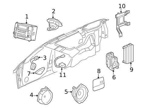 Sound System for 2008 Cadillac SRX #1