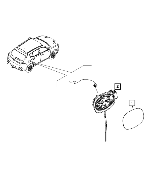 « 68606971AA –  : Trappe à Carburant Volet pour Mopar Image »
