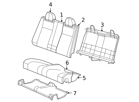 Rear Seat Components for 2010 Chrysler Sebring #3