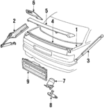 893827023 - Body: Lid for Audi: 80, 80 Quattro, 90, 90 Quattro Image