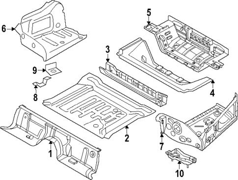 Rear Floor & Rails for 2024 BMW i7 #0