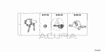 6350TZ3A01 - : Cylinder Set, Key for Acura Image