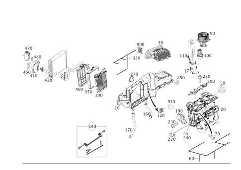 Heating and Air Conditioner Housing with Blower and Wiring Harness for 2014 Mercedes-Benz E400 #0