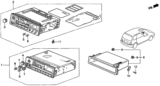 Auto Radio for 1998 Honda Odyssey #0