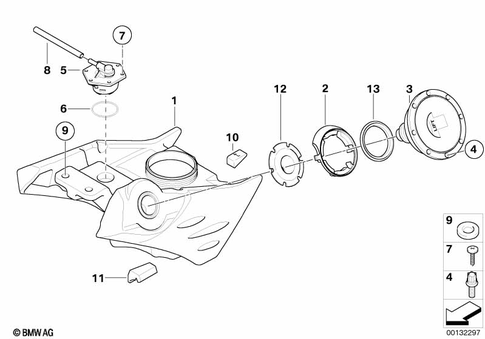Fuel Container with Filler Pipe for 2003 BMW-Motorrad F 650 CS #0