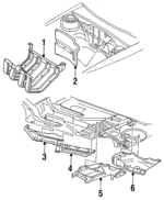 357018905A - Exhaust: Motor Cover for Volkswagen: Cabrio, Cabriolet, Golf, Jetta, Passat Image