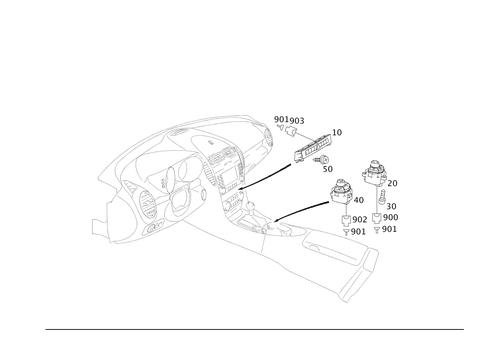 Switch in Instrument Panel and Center Console for 2010 Mercedes-Benz SLK300 #0